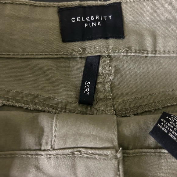 Celebrity Pink Olive Green Button Up Mini Skirt • Used • Size: XSmall​ - Picture 6 of 8